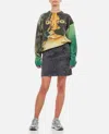 Jw Anderson Grey Denim Miniskirt In Grey
