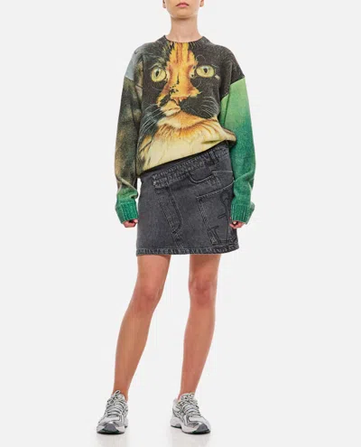 JW ANDERSON DENIM TWISTED SKIRT