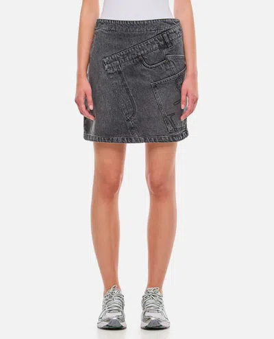 JW ANDERSON DENIM TWISTED SKIRT