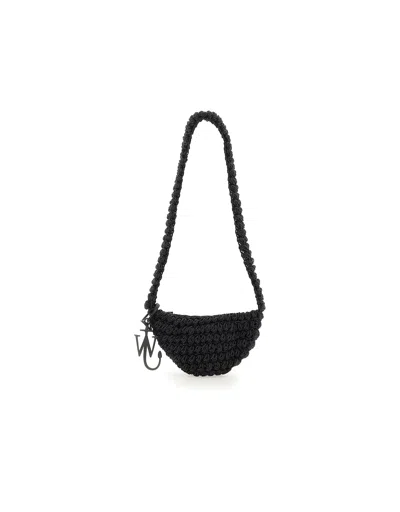 Jw Anderson Designer Handbags Pop Corn Sling Bag In Black