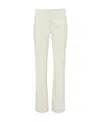 Jw Anderson Diagonal-stripe Straight-leg Trousers In White