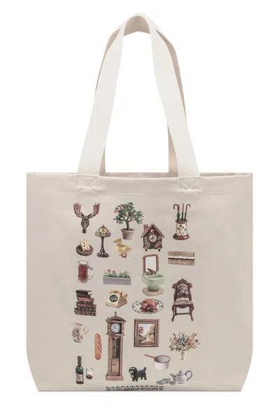 Jw Anderson Diorama Furniture Printed Tote Bag In Neutral