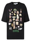 Jw Anderson J. W. Anderson Graphic Print Black T-shirt With Relaxed Fit