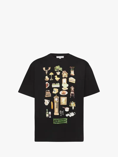 Jw Anderson Diorama Printed T-shirt In Black
