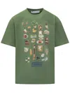Jw Anderson Diorama Printed T-shirt In Forest Green