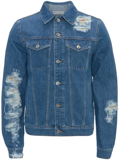 JW ANDERSON DISTRESSED DENIM JACKET