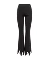 Jw Anderson J. W.anderson Stretchy High Waist Pants With Laser-cut In Black