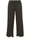 Jw Anderson Distressed Checked Pants In Grey