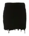 Jw Anderson Distressed Knitted Mini Skirt In Black