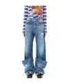 Jw Anderson Distressed Bucket Jeans In Blue