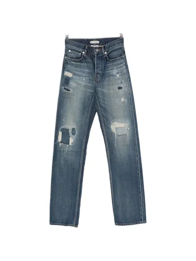 Jw Anderson Distressed-effect Patchwork Jeans In Blue