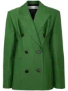 Jw Anderson Tailored Viscose Double Breast Blazer In Green