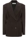 Jw Anderson J.w. Anderson Double-breasted Hourglass Blazer In Green