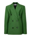 Jw Anderson Tailored Viscose Double Breast Blazer In Green