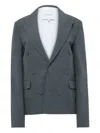 Jw Anderson Double-breasted Wool Blazer In Gray