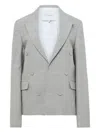 Jw Anderson Double-breasted Wool Blazer In Gray
