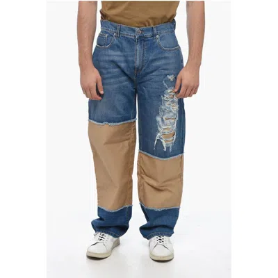 Jw Anderson Double Fabric Regular Fit Jeans In Blue