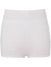 Jw Anderson Double-layer Pointelle Shorts In White