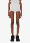 Jw Anderson Double-layer Pointelle Shorts In White