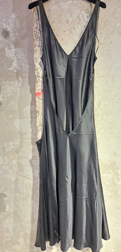 Jw Anderson Double-layered Silk Dress In Gray