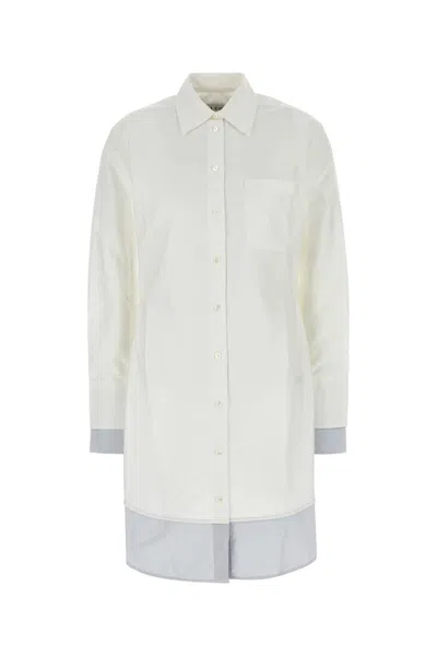 Jw Anderson White Oxford Shirt Dress