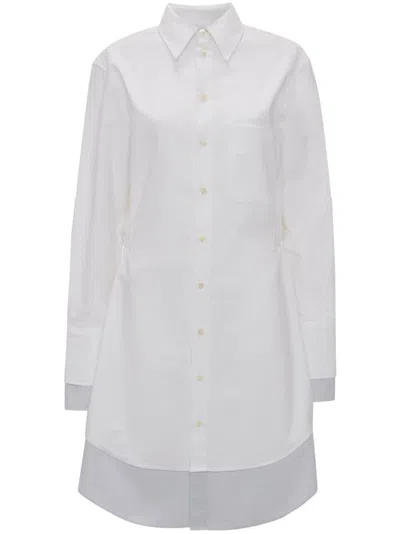 Jw Anderson Double Shirt Dress Sleeve Long In White