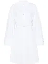 Jw Anderson Double Wrap Shirt Dress In White