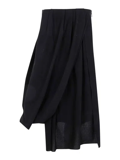 Jw Anderson Draped Bustier Dress In Black