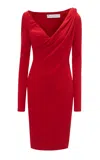 JW ANDERSON DRAPED CREPE MIDI DRESS