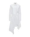 Jw Anderson Peplum Drape Shirt In White