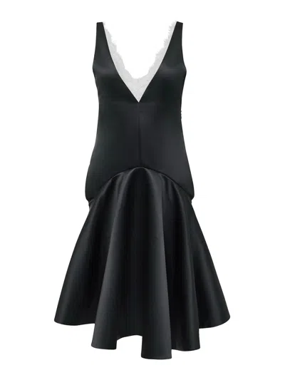 JW ANDERSON DRAPED DRESS WITH V-NECKLINE