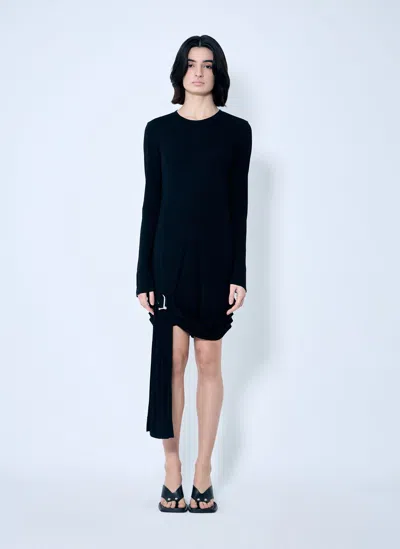 Jw Anderson Women Draped Hem Dress In Black