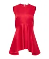 Jw Anderson Draped Hem Sleeveless Top In Red