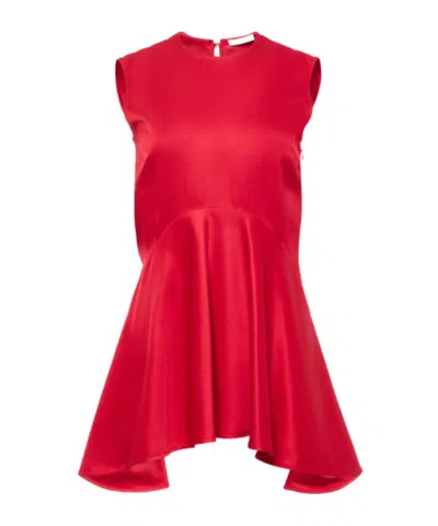 Jw Anderson Draped Hem Sleeveless Top In Red