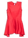Jw Anderson Sleeveless Asymmetric Blouse In Red