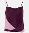 JW ANDERSON DRAPED SATIN TANK TOP