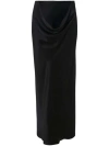 JW ANDERSON DRAPED SILK MAXI SKIRT