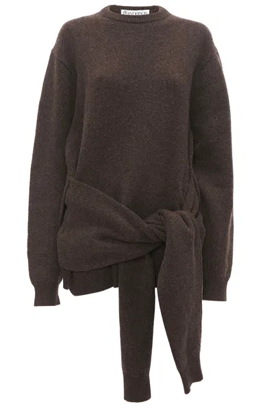 JW ANDERSON DRAPED TIE FRONT SWEATER