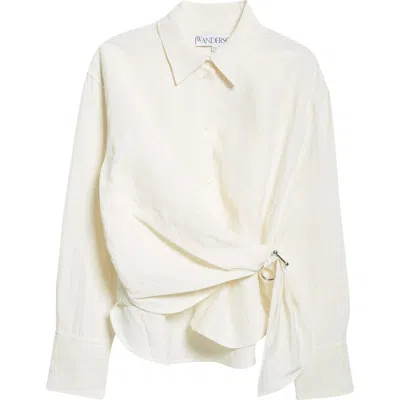 Jw Anderson J.w. Anderson White Draped Twisted Shirt