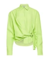 Jw Anderson Draped Twisted Shirt In Green
