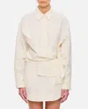 Jw Anderson J. W. Anderson Twisted Design Shirt With Side Tie In White