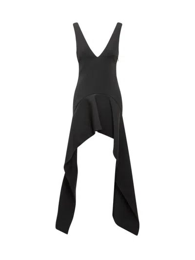 JW ANDERSON JW ANDERSON DRAPED V-NECK DRESS