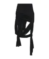 Jw Anderson Draped Wrap Midi Skirt In Black