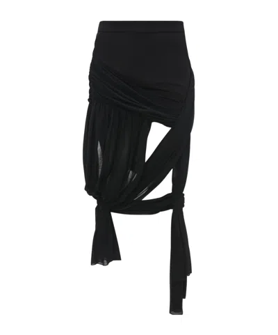 JW ANDERSON JW ANDERSON DRAPED WRAP STRETCH SKIRT