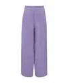 Jw Anderson Light Purple Viscose And Acetate Pant In Purple