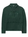 Jw Anderson Drawstring Hooded Jacket In Green
