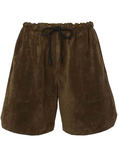 JW ANDERSON DRAWSTRING LEATHER SHORTS