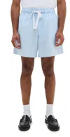 Jw Anderson Printed Drawstring Shorts In Light Blue