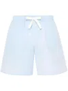 Jw Anderson Printed Drawstring Shorts In Blue