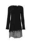 Jw Anderson J.w. Anderson Glitter-embellished Satin Minidress In Black